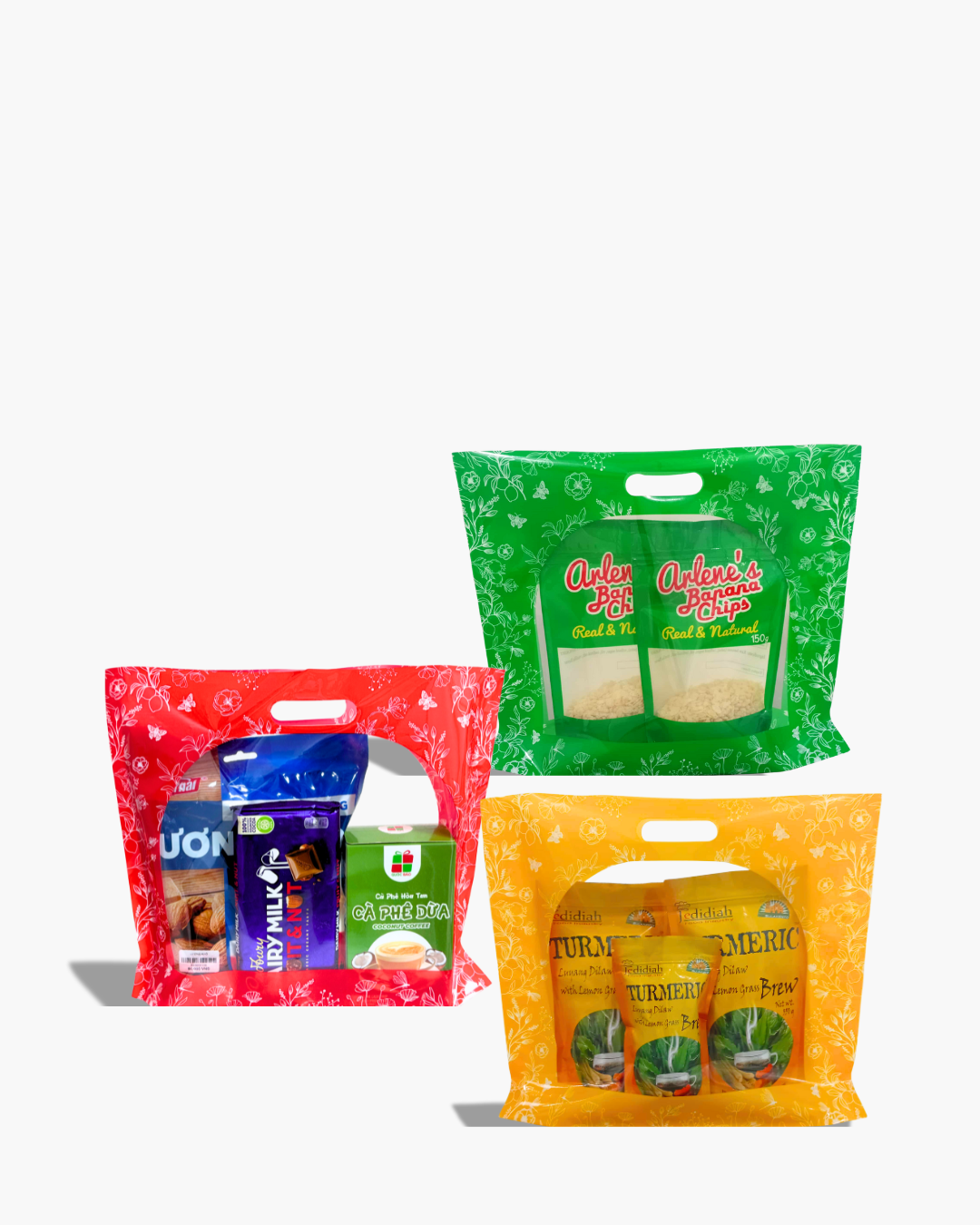 100 pcs Printed Colored Gift Bag