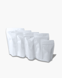 Half Clear Half White Stand Up Pouch with Ziplock