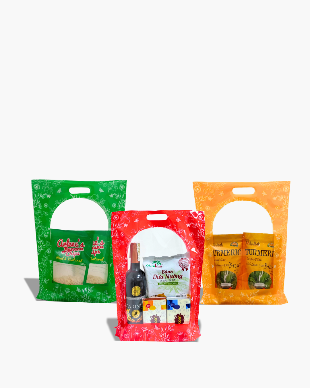100 pcs Printed Colored Gift Bag